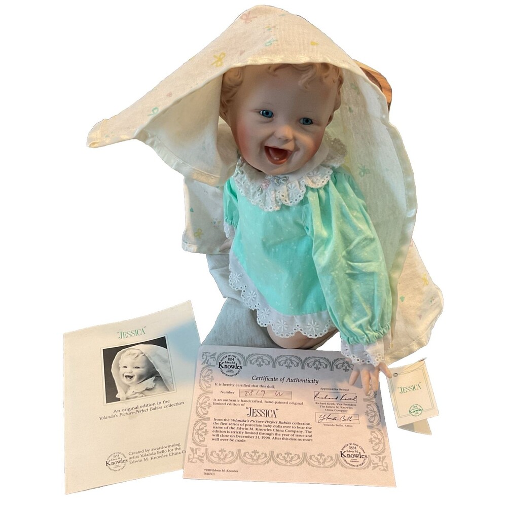 EUC Edwin Knowles Yolanda Bello Picture Perfect Babies “Jessica”Porcelain Doll